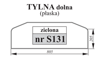 Szyba zielona płaska tylna dolna Deutz-Fahr Lamborghini Same Hurlimann 0075312020