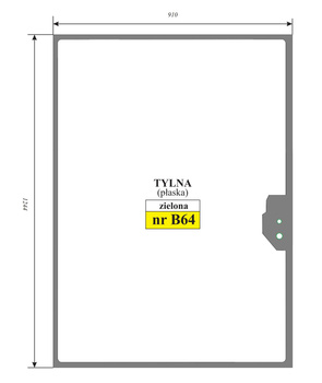 Szyba zielona płaska tylna CASE, New Holland, Fiat, Hitachi, Manitou 8581632