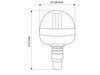 Lampa ostrzegawcza błyskowa kogut na trzpień LED 12W 12/24V 186D