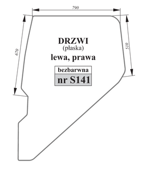 Szyba bezbarwna płaska drzwi prawe lewe Fiat 5154934