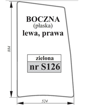 Szyba boczna prawa i lewa Claas Renault Cergos 6005014310