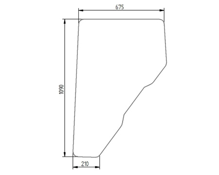 Szyba bezbarwna drzwi lewa prawe John Deere Renault 6005010161 