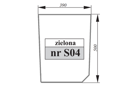 Szyba zielona przednia dolna prawa Zetor Forterra Proxima Super 53369195