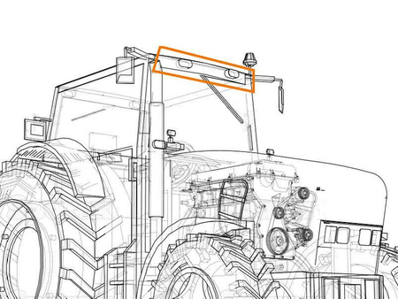 Lampa Robocza Przód górna dachowa prawa lewa LED 90W 9900 lm Massey Ferguson CASE FENDT 