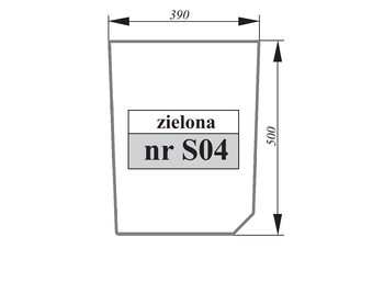 Szyba zielona przednia dolna prawa Zetor Forterra Proxima Super 53369195