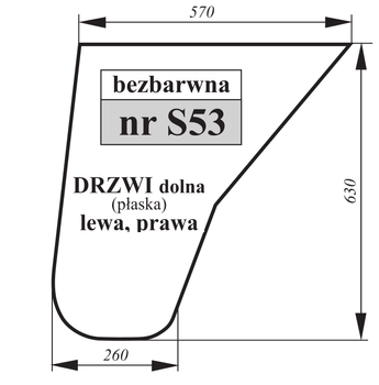 Szyba drzwi dolna płaska bezbarwna lewa prawa Renault 6005002913