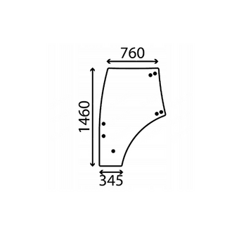 Szyba zielona drzwi lewe Kubota 3c58170774