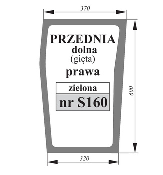 Szyba przednia dolna prawa Massey Ferguson, Landini, Valmet 3902149M1