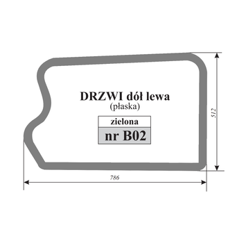 Szyba zielona dolna drzwi lewe ładowarki teleskopowej JCB 530-70 827/80200