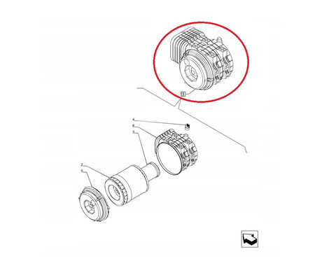 Obudowa filtra powietrza New Holland T7 CASE PUMA Steyer 87517150