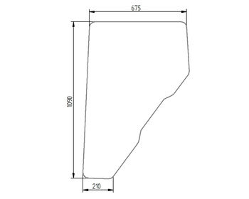 Szyba bezbarwna drzwi lewa prawe John Deere Renault 6005010161