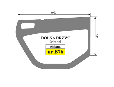 Szyba płaska zielona drzwi dolna Manitou MLT MHT MT 746743