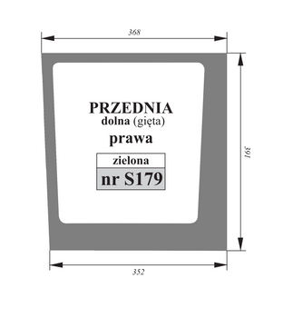 Szyba zielona przednia dolna prawa Valtra Valmet V31515600 31515600