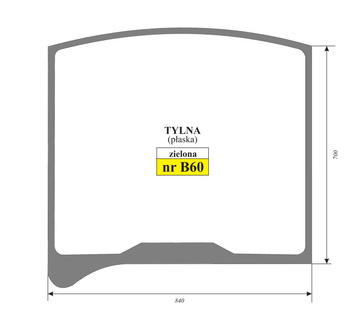 Szyba zielona płaska tylna minikoparki JCB 827/80409 82780409