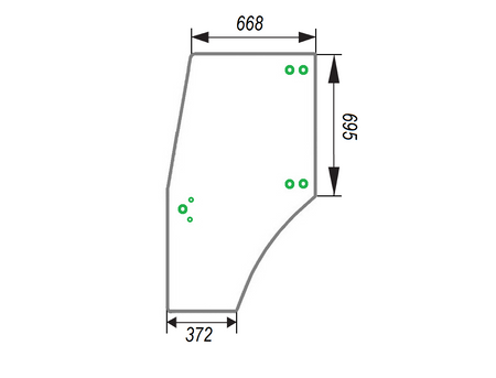 Szyba drzwi lewa zielona Deutz Fahr Hurliman Lamborghini Same 0.009.7700.0/50, 97700050