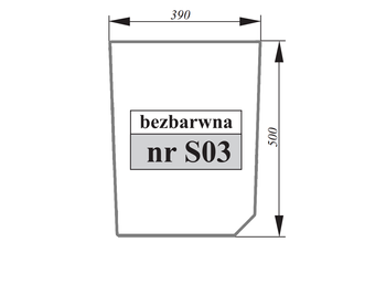 Szyba bezbarwna przednia dolna prawa Zetor Forterra Proxima Super 53369193