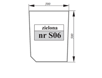 Szyba zielona przednia dolna lewa Zetor Forterra Proxima Super 53369041