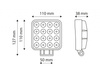 Lampa robocza kwadratowa cofania warsztatowa 16 LED 48W