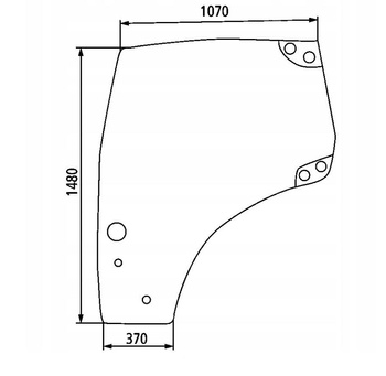 Szyba zielona drzwi lewe New Holland Case Steyer 87560786 87528171 82027357