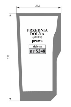 Szyba przednia dolna prawa Case New Holland 47125737