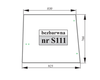 Szyba bezbarwna prawa lewa boczna John Deere L57977