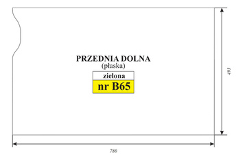 Szyba zielona płaska przednia dolna JCB 827/80471 82780471