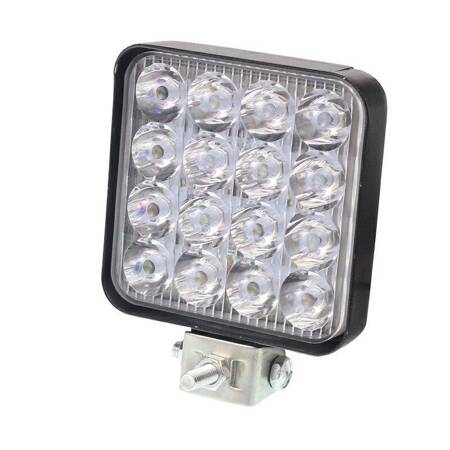 Lampa robocza kwadratowa 16 LED MINI, 10-36V,